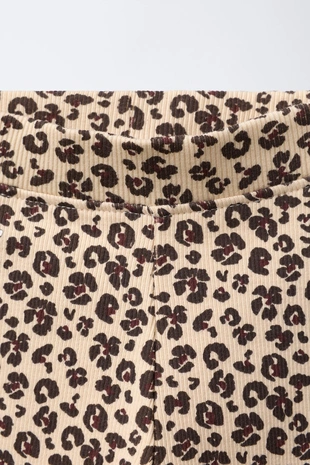 camel | 1880/543/707 - Zara Легинсы в рубчик с принтом