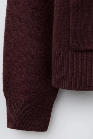 Вязаный кардиган с карманами- Заказать в России