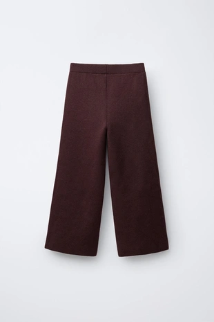 Burgundy | 2756/708/681 - Zara Трикотажные брюки WIDE LEG