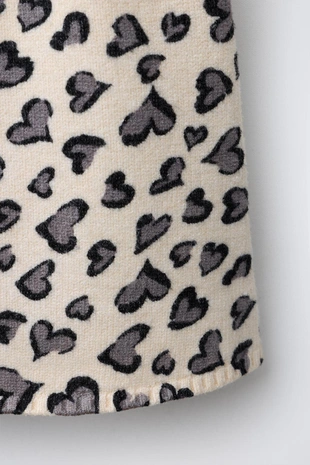 Трикотажная юбка с сердечками- Заказать в России