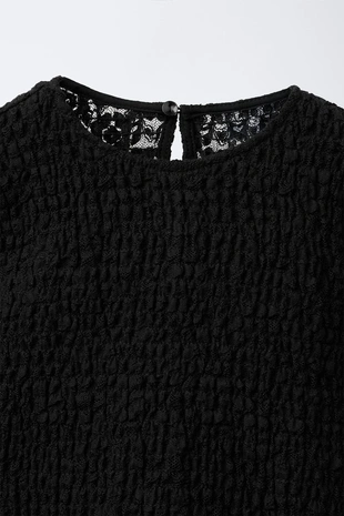 Эластичный топ с кружевом- Заказать в России