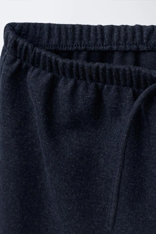 Navy blue | 1971/711/401 - Zara Жаккардовые брюки WIDE LEG