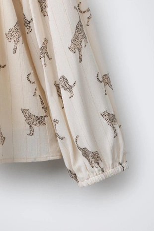 Рубашка с леопардовым принтом- Заказать в России