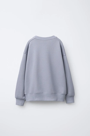 Толстовка с цветочным принтом, отделкой крючком- Заказать в России