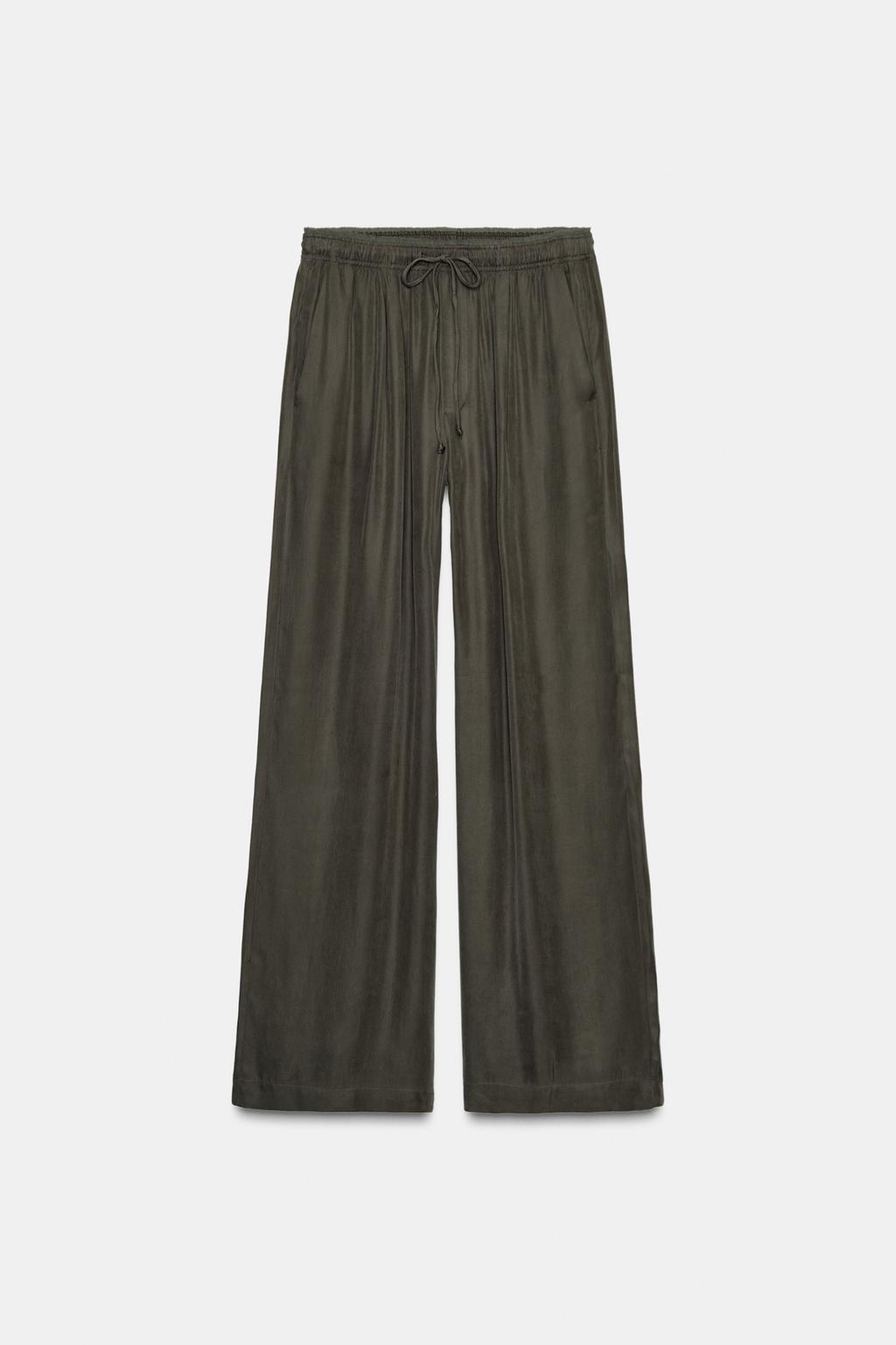 БРЮКИ ИЗ СТРУЯЩЕЙСЯ ТКАНИ — ZW COLLECTION