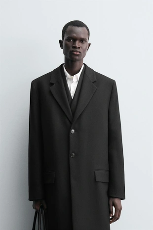 Легкое пальто из 100% шерсти- Заказать в России