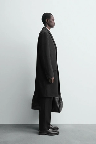 Легкое пальто из 100% шерсти- Заказать в России