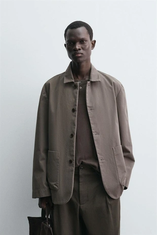 Блейзер свободного кроя из хлопка- Заказать в России