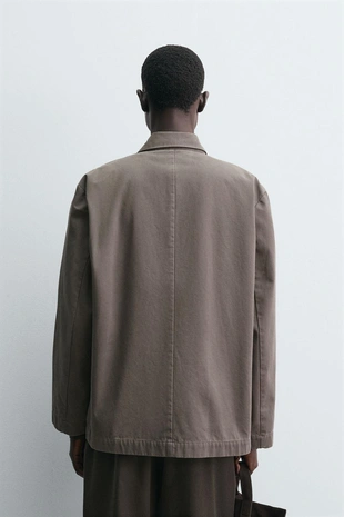 Блейзер свободного кроя из хлопка- Заказать в России