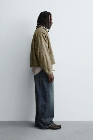 Куртка свободного кроя с абстрактным принтом- Заказать в России