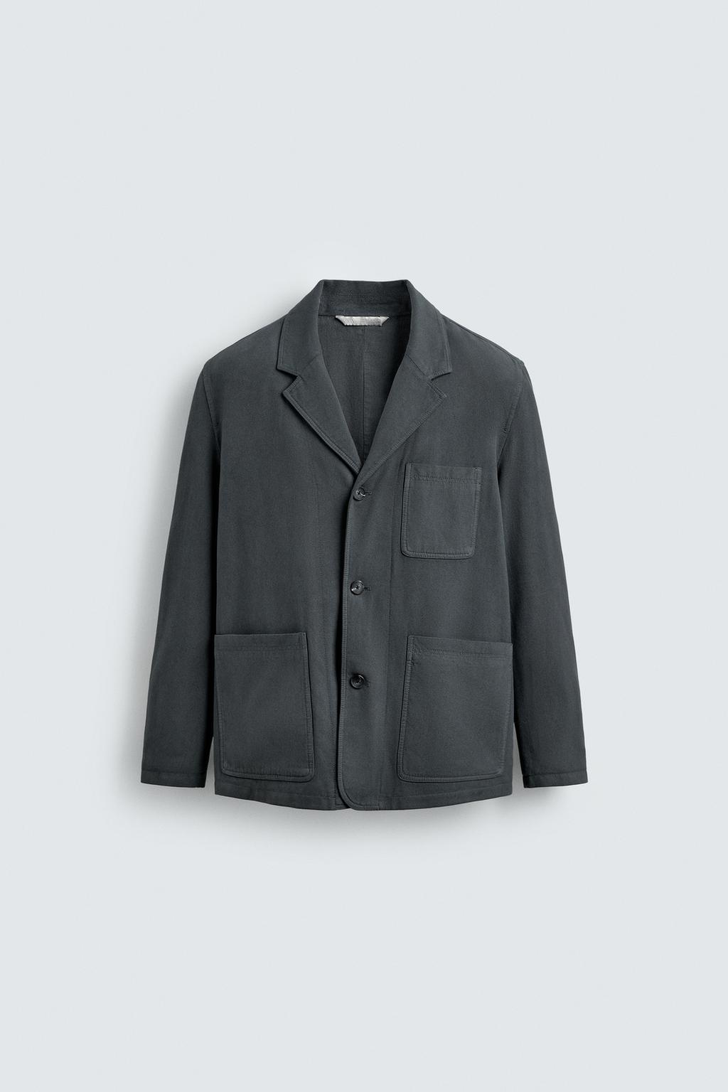 БЛЕЙЗЕР RELAXED FIT ИЗ СТРУКТУРИРОВАННОЙ ТКАНИ