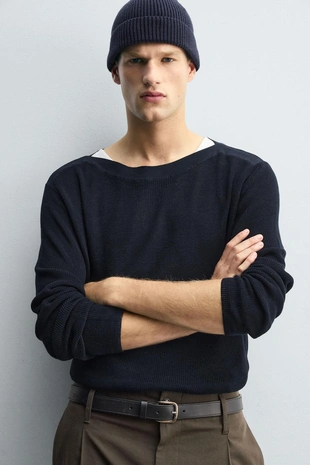Трикотажный джемпер с мерсеризацией- Заказать в России