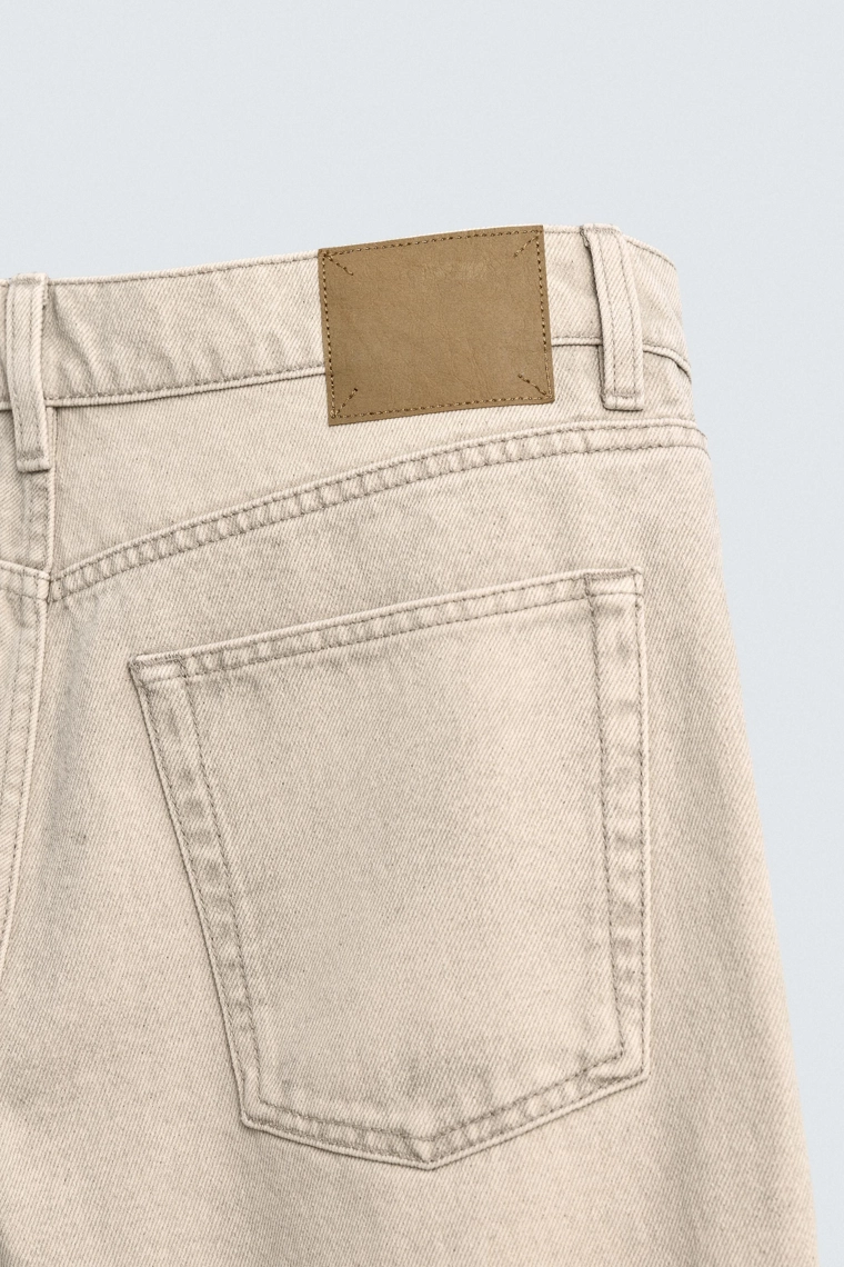 Джинсы прямого кроя с водным принтом