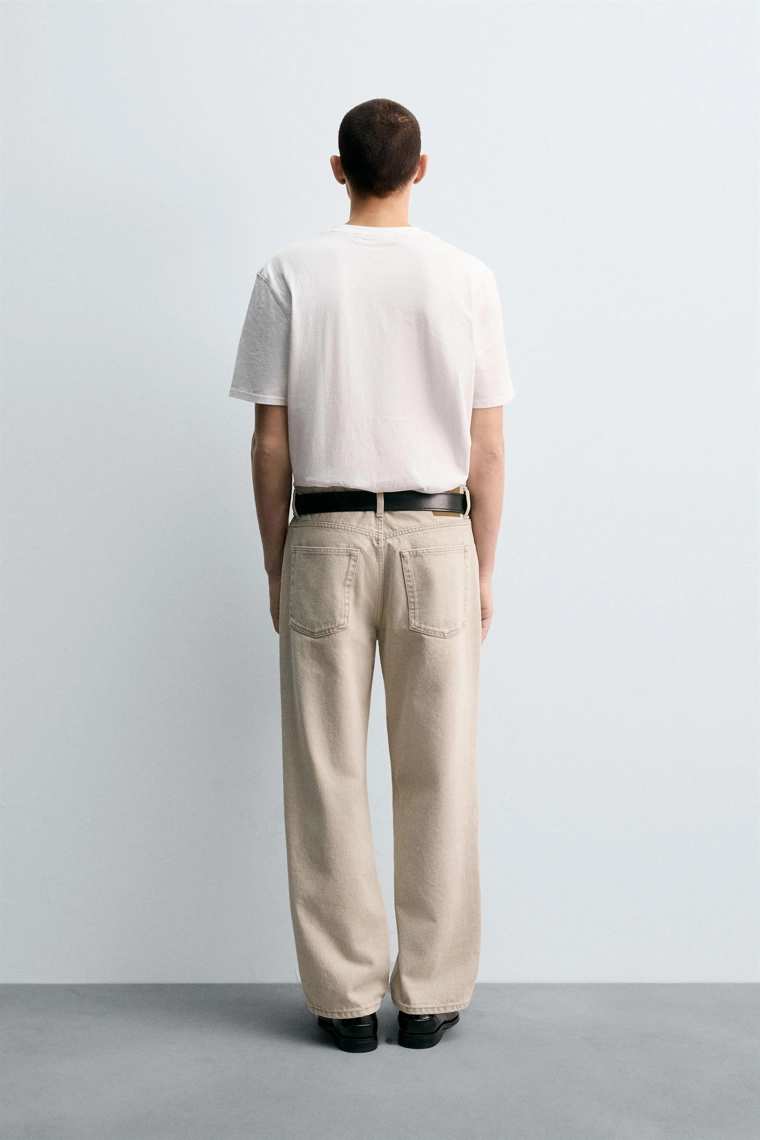 Джинсы прямого кроя с водным принтом