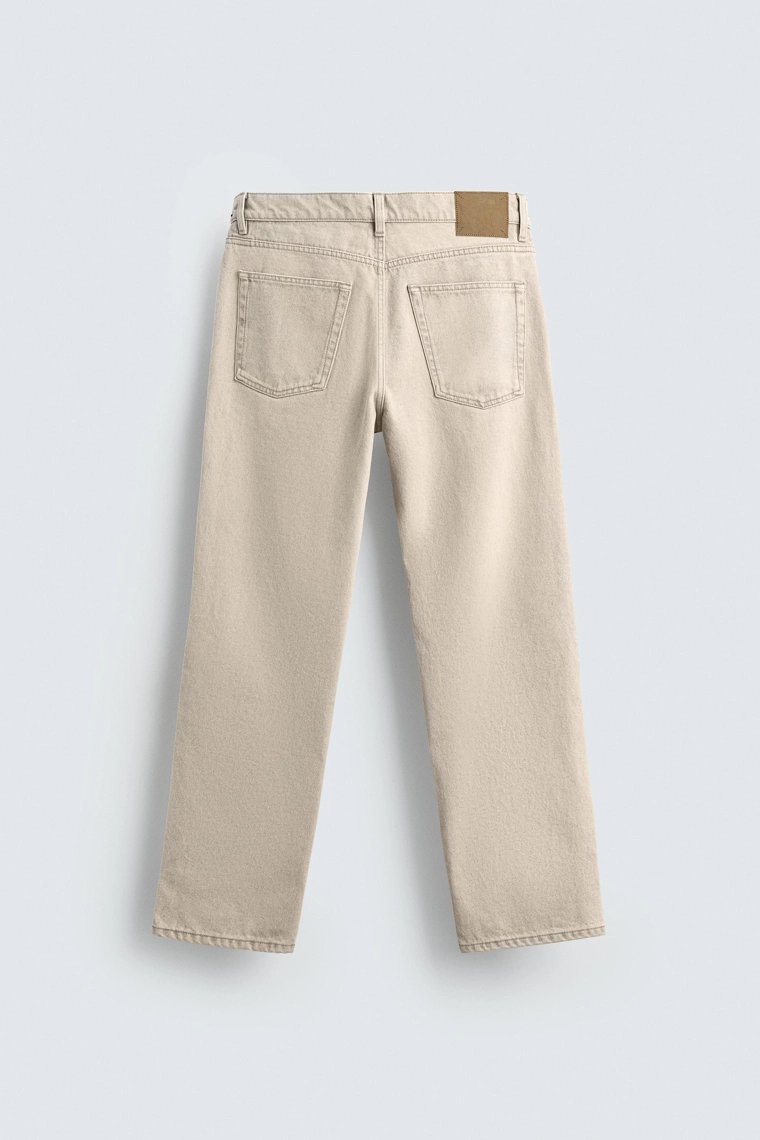 Джинсы прямого кроя с водным принтом