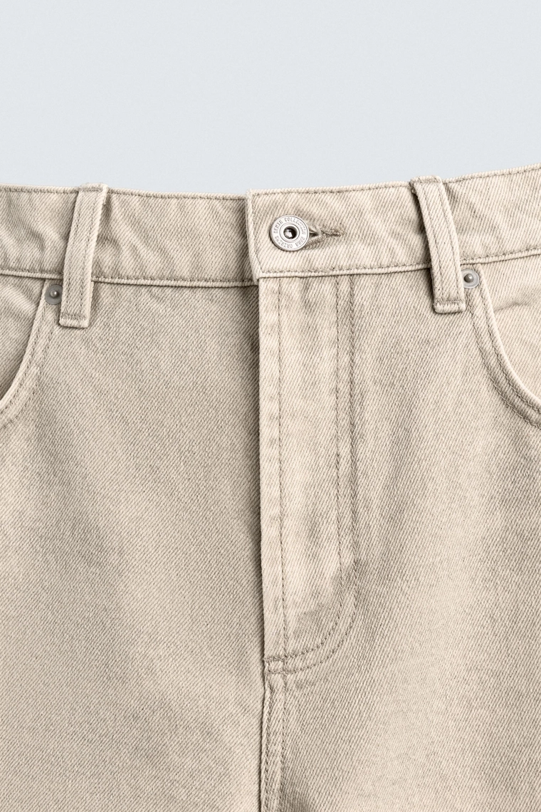 Джинсы прямого кроя с водным принтом