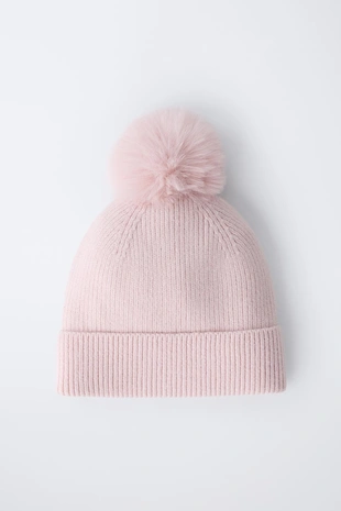 Трикотажная шапка с помпоном