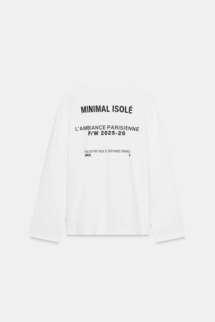 Футболка с надписью и длинными рукавами- Заказать в России