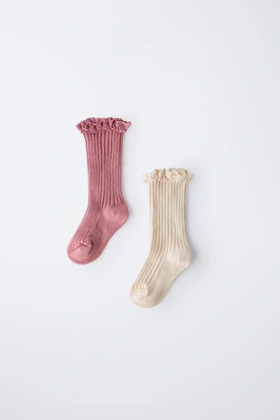 Набор из двух пар носков с кружевом- Заказать в России