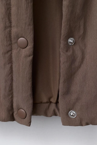 Стеганая куртка с воротником из кружева кроше- Заказать в России