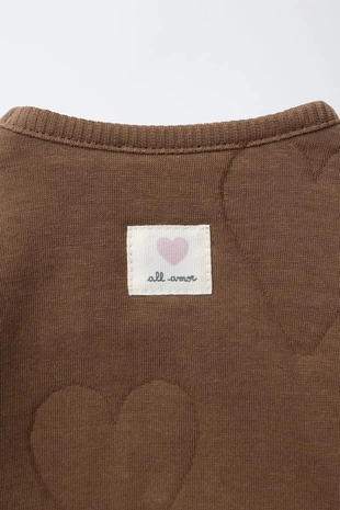 Куртка флисовая с сердечками- Заказать в России