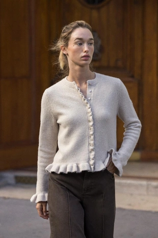 Кардиган с воланами- Заказать в России