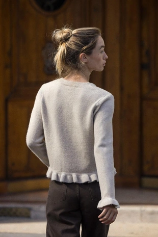 Кардиган с воланами- Заказать в России