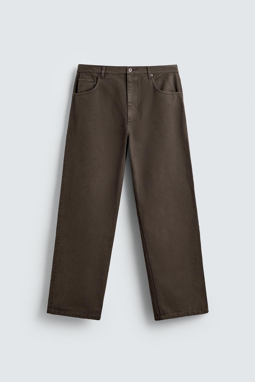 БРЮКИ STRAIGHT FIT ИЗ РЕЛЬЕФНОЙ ТКАНИ