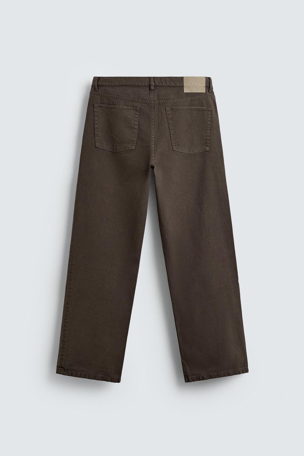 БРЮКИ STRAIGHT FIT ИЗ РЕЛЬЕФНОЙ ТКАНИ