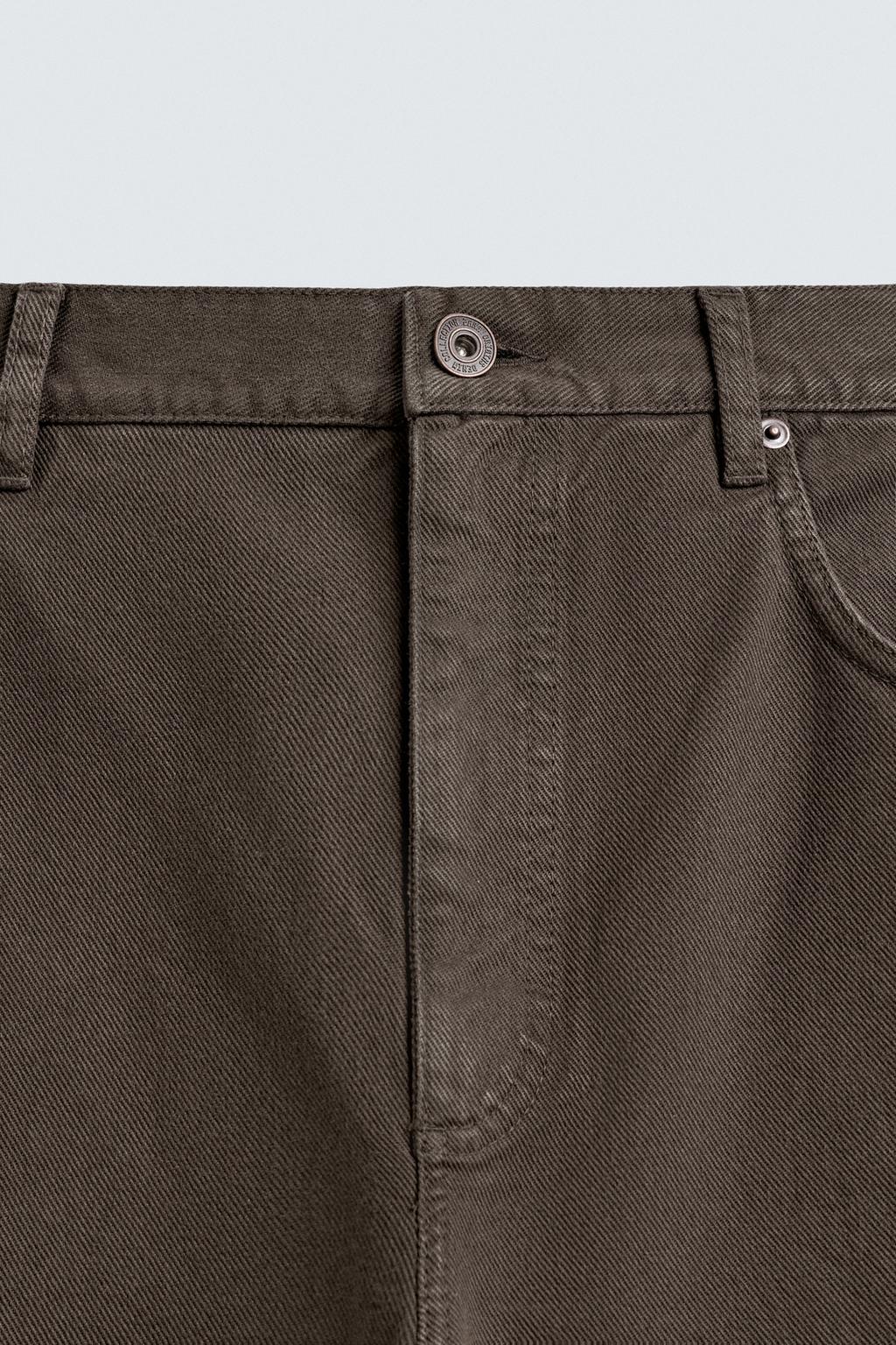 БРЮКИ STRAIGHT FIT ИЗ РЕЛЬЕФНОЙ ТКАНИ