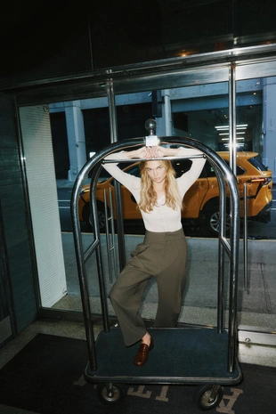 Брюки-баллоны со складками- Заказать в России