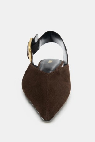 Замшевые туфли-мюли- Заказать в России