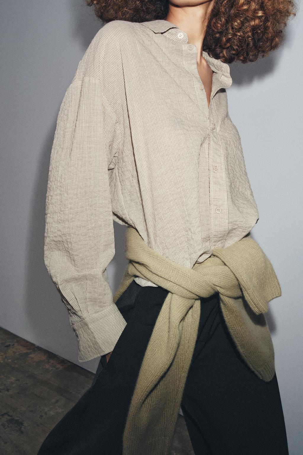 РУБАШКА OVERSIZE С ТЕКСТУРОЙ — ZW COLLECTION