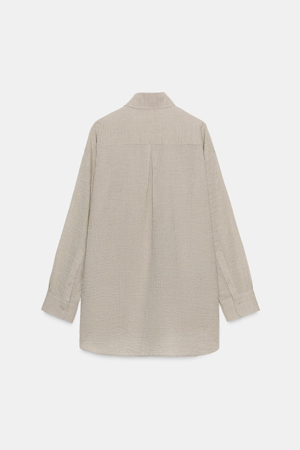 РУБАШКА OVERSIZE С ТЕКСТУРОЙ — ZW COLLECTION