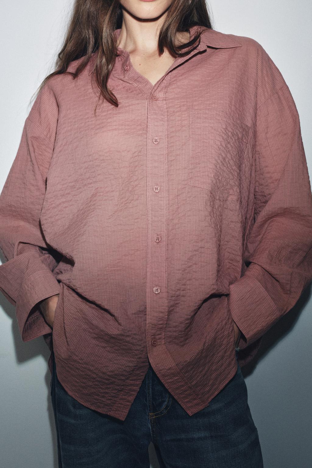 РУБАШКА OVERSIZE С ТЕКСТУРОЙ — ZW COLLECTION