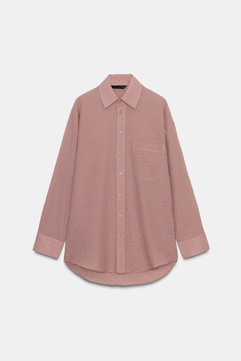 РУБАШКА OVERSIZE С ТЕКСТУРОЙ — ZW COLLECTION