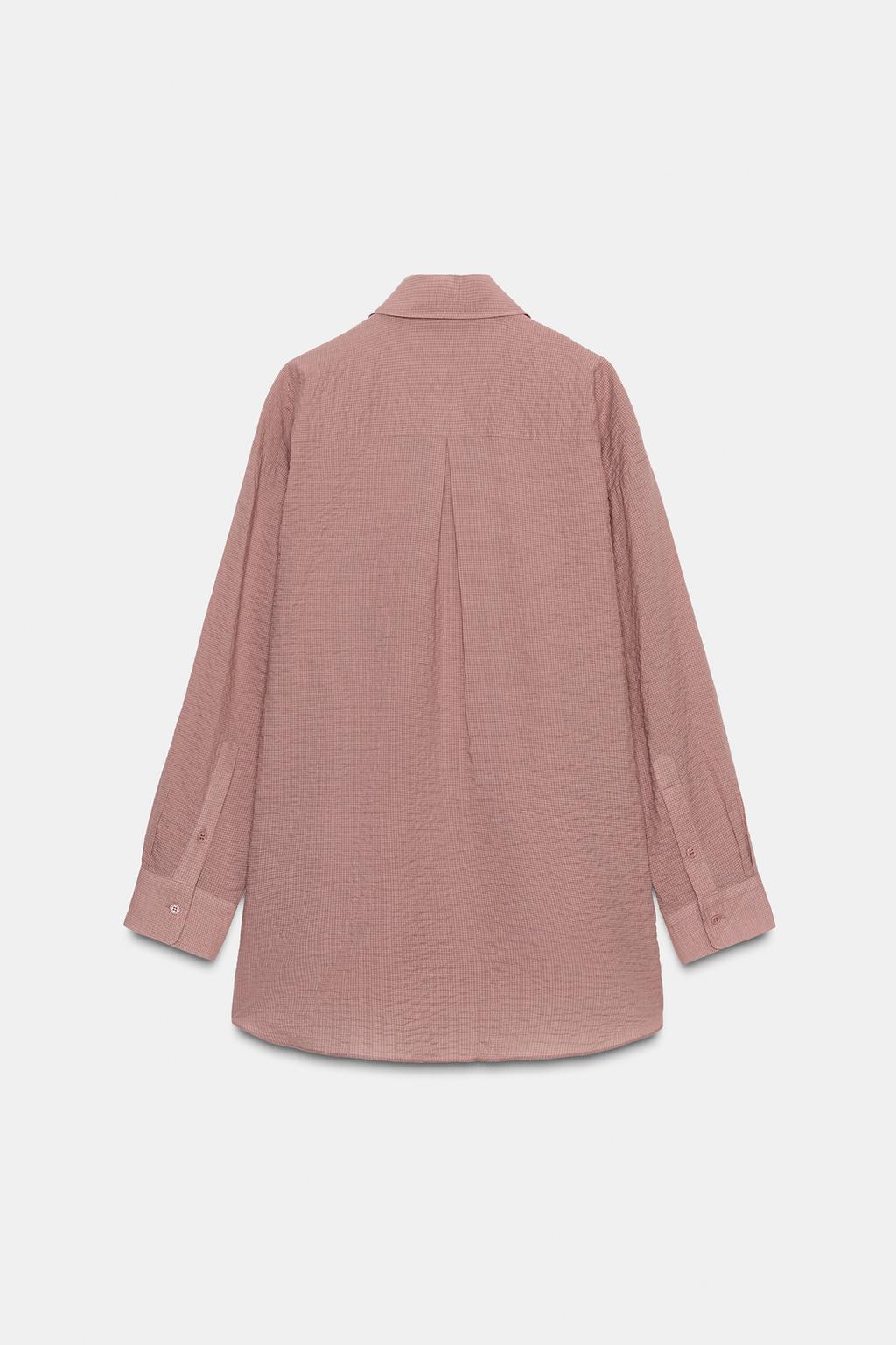 РУБАШКА OVERSIZE С ТЕКСТУРОЙ — ZW COLLECTION