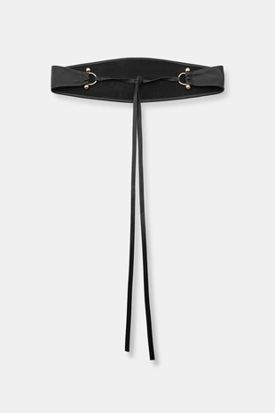 Кожаный ремень-корсет с металлической пряжкой- Заказать в России