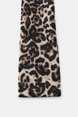 Бархатный платок с анималистическим принтом- Заказать в России