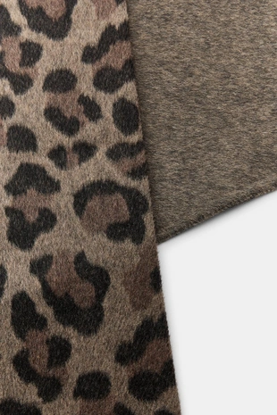 Бандана с анималистическим принтом и шерстью- Заказать в России