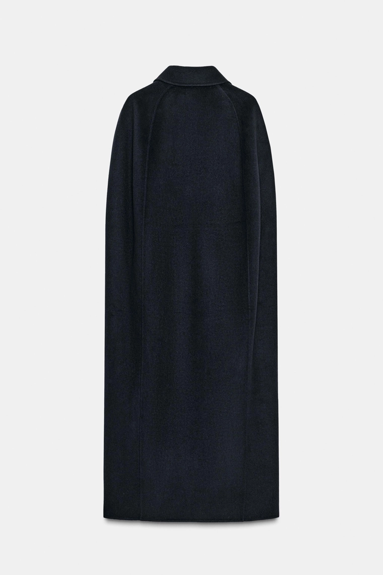 Пальто-палантин из шерстяного микса, лимитированная коллекция zara woman