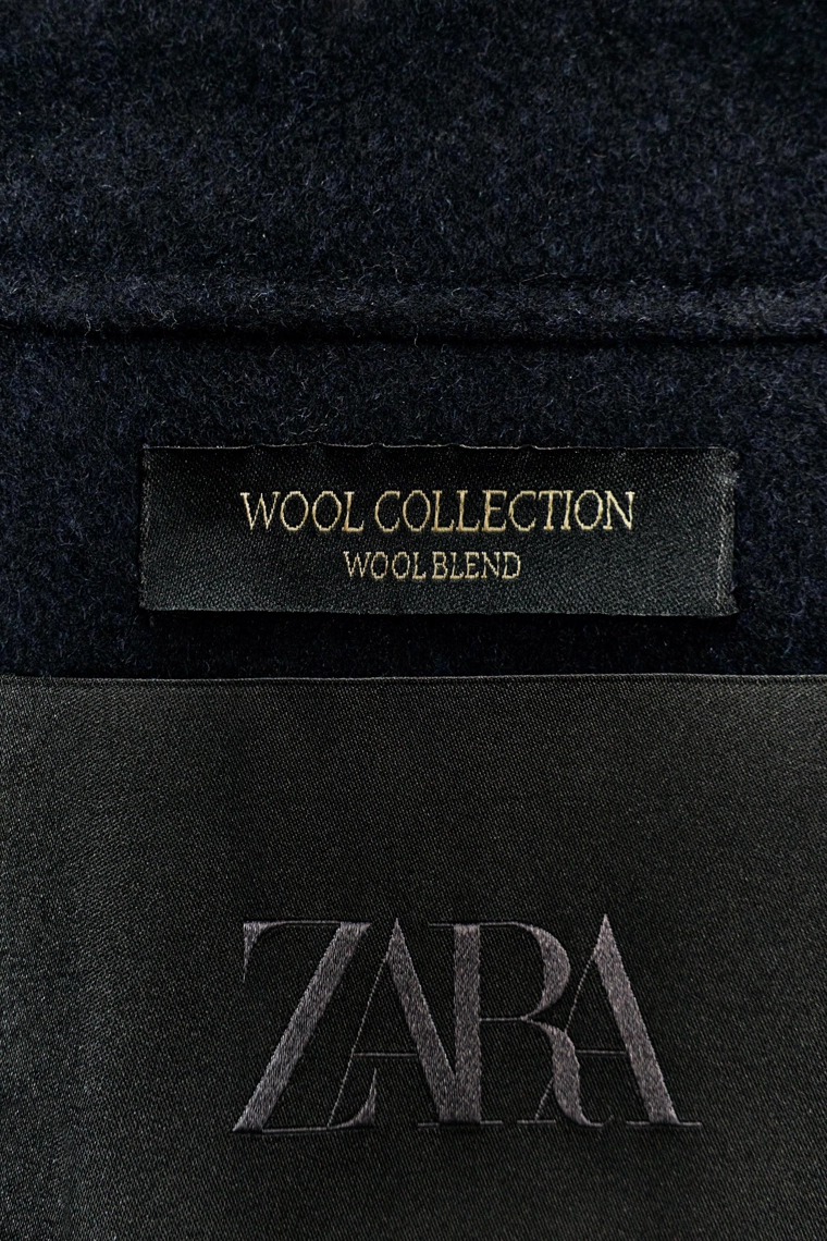 Пальто-палантин из шерстяного микса, лимитированная коллекция zara woman