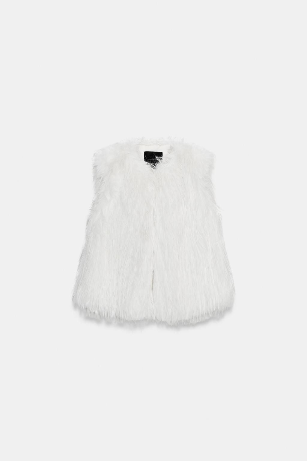 ЖИЛЕТ ИЗ ИСКУССТВЕННОГО МЕХА — ZW COLLECTION