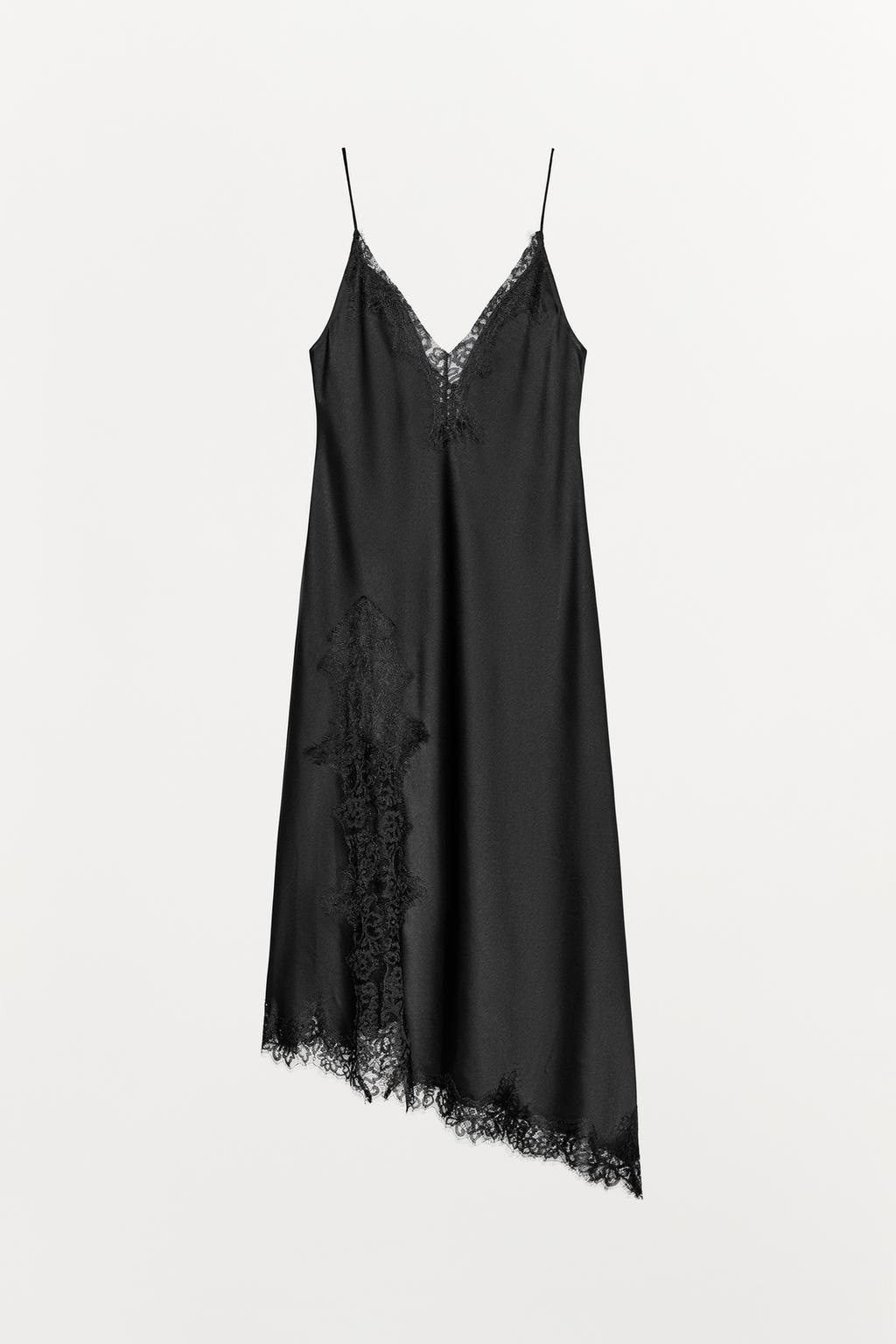 АТЛАСНОЕ ПЛАТЬЕ С КРУЖЕВОМ ZW COLLECTION