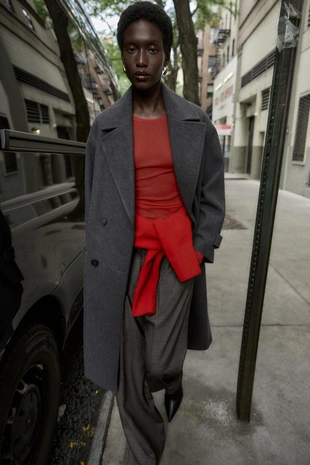 Мягкое пальто оверсайз