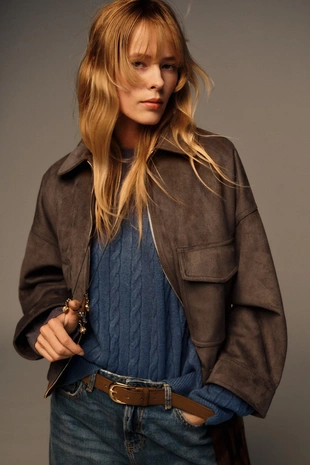 Куртка из искусственной замши- Заказать в России