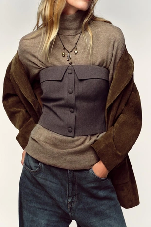 Топ-бюстье корсетного типа- Заказать в России