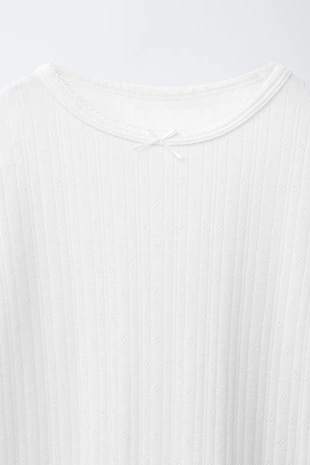 2-6 лет/набор из двух футболок с ажурной вязкой- Заказать в России