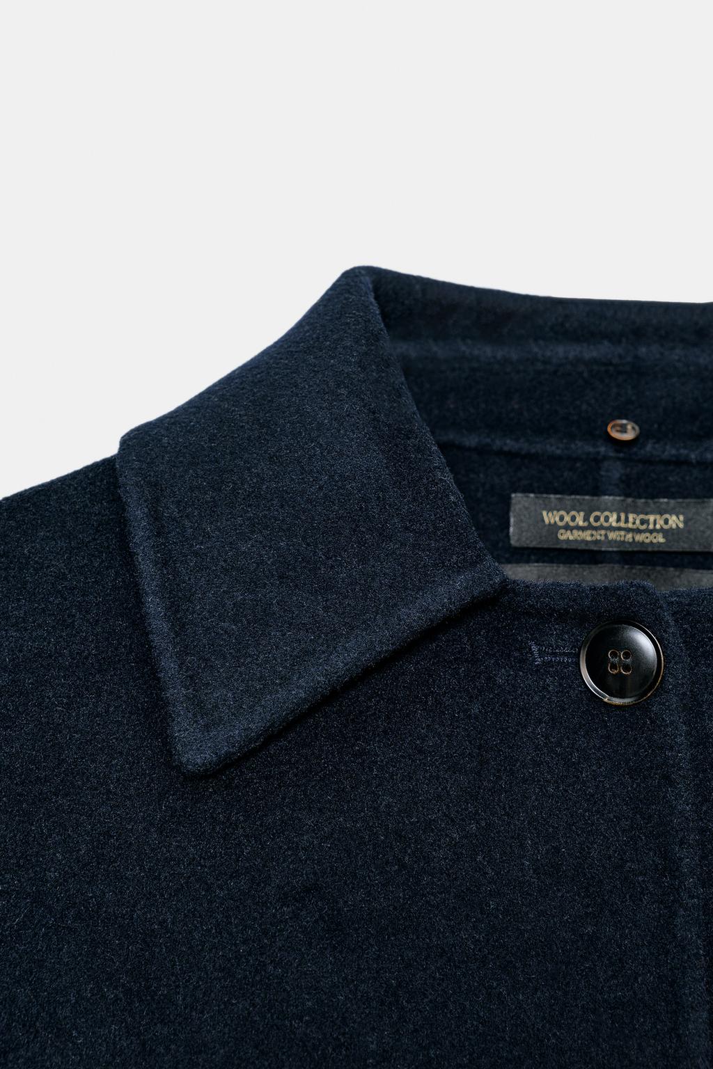 КУРТКА ИЗ ШЕРСТИ С МЕХОВЫМ ВОРОТНИКОМ — ZW COLLECTION