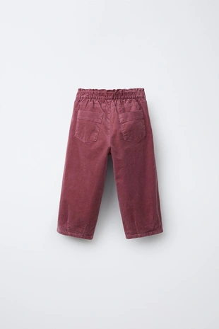 Купить Zara Брюки BAGGY из тонкого вельвета с подкладкой